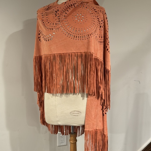 Chicos Gingered Peach Ruana Wrap - Picture 12 of 15